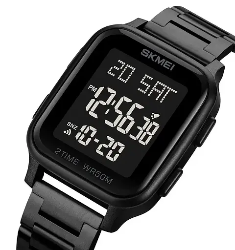 Чоловічий наручний годинник Skmei 1859 на браслеті (Чорний) - фото 3