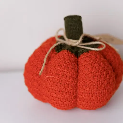 Декоративний текстильний виріб Прованс Pumpkin помаранчевий 15 см (40268) - фото 2