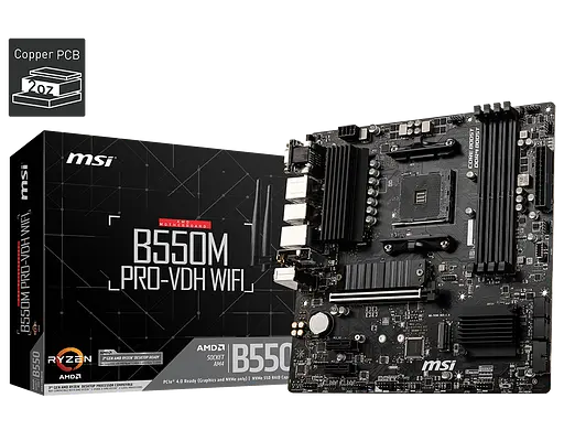 Материнская плата MSI B550M Pro-VDH Wi-Fi Socket AM4 (B550M PRO-VDH WIFI) - фото 4