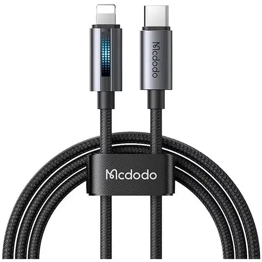 Кабель Mcdodo Type-C to Lightning 36W Cable With Breathing Light 1.2 м Чорний