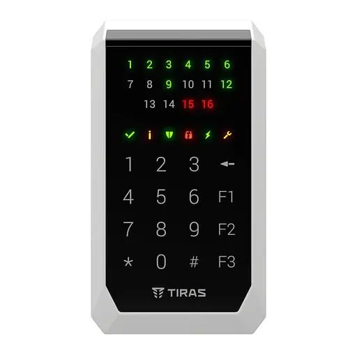 Клавіатура Tiras K-PAD16 Black на 16 індикаторів зон (21-00024) - фото 4