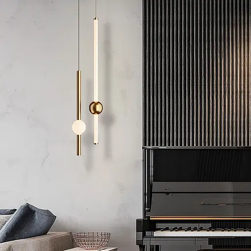 Led світильник Tube&Ball із латунною кулькою у двох формах Line.F Сторона Горизонтальна - фото 9