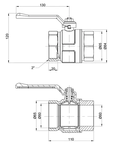 Кран кульовий Icma 2" прямий №350 (87350AJ11) - фото 3