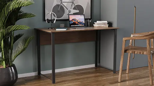 Компьютерный стол Ferrum-decor Курт 75x100x70 черный ДСП Дуб Сонома Труфель 16мм (FRD-103928)