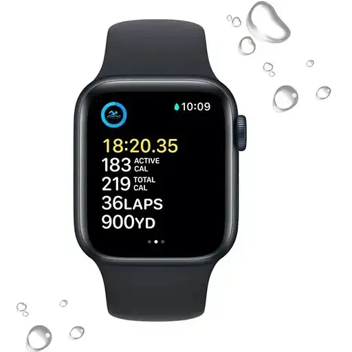 Apple Watch SE 2 40mm GPS Midnight Aluminium Case Midnight Sport Band MNT83 M/L A2722 (MNT83) - фото 3