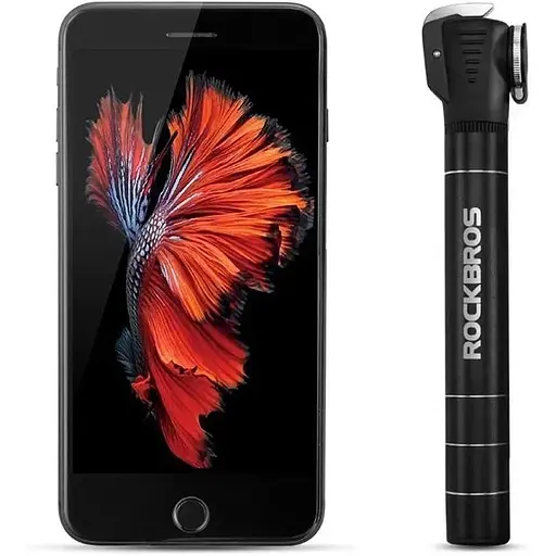 Насос для велосипеда Rockbros JG-1040BBK високого тиску ручний 8 атмосфер чорний - фото 5