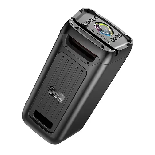 Портативна колонка із мікрофоном Hoco HA6 RGB підсвіткою та TWS акумулятор 4500 mAh Bluetooth 5.3 караоке 30 Вт Чорний - фото 5
