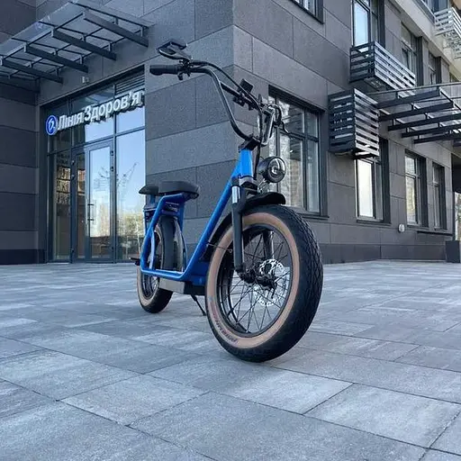 Электровелосипед Volto Cruise двухместный 20" 1000W 20Ah + NFC голубой - фото 3
