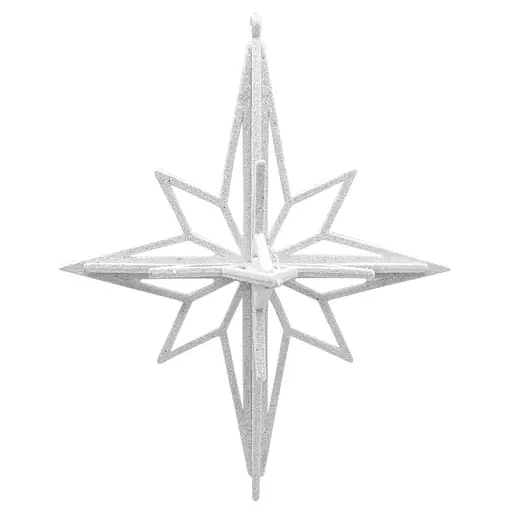 Елочная игрушка MIS LT Ромб большой 15х15х19 см белый - фото 1