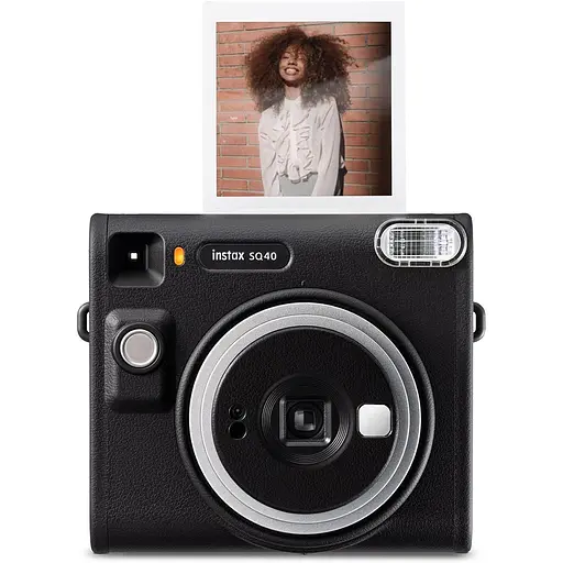 Подарунковий набір камера Fujifilm Instax Square SQ40 Фотопапір 20 шт, Чохол Фотоальбом 80 фото коричневий - фото 3