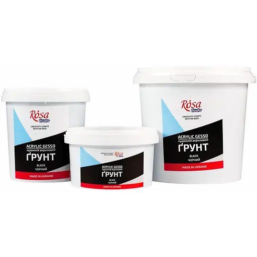 Грунт акриловий Rosa Studio художній чорний 280 мл - фото 1