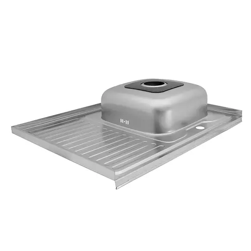 Кухонная мойка Kroner KRP Satin - 6080R (0,6 мм) (CV022826) - фото 4