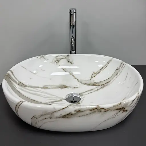 Умивальник VBI Modena S lava накладний VBI-012005, Мармур - фото 5