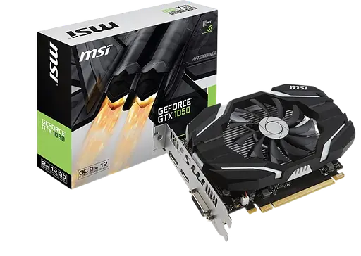 Видеокарта GeForce GTX 1050 2GB MSI OC (GTX 1050 2G OC) Б/У - фото 1