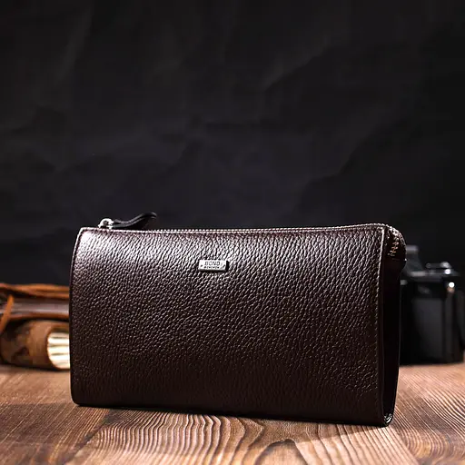 Шкіряна чоловіча сумка Bond 11,5х20,5х3 см sum0023576 - фото 6