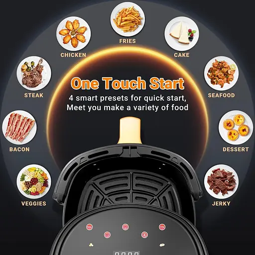 Мультипіч Air Silver Crest 8 л безмасляна XXL Air Fryer потужністю 2400 Вт із технологією Rapid Air - фото 6