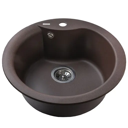 Гранитная мойка Globus Lux Orta коричневый 485мм-А0006 000006837, Коричневый - фото 2