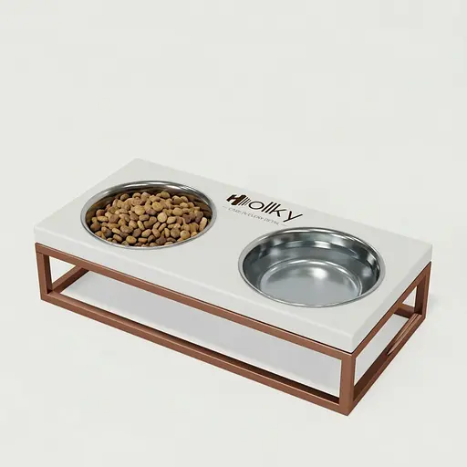 Hollky Base S — миски на підставці для маленьких собак та котів (2 × 0,45 л)