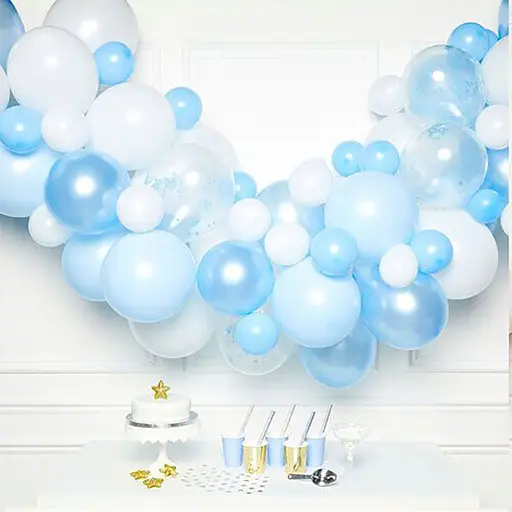 Шарик воздушный латексный 30 см (100) макарун синий, IDEA7-DL-022 - фото 3