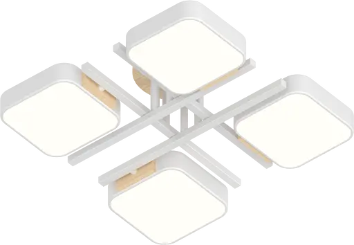 Люстра XI3358-4 белый + дерево