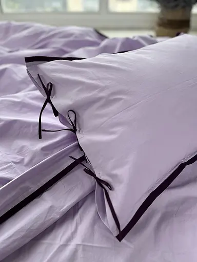 Комплект постільної білизни сімейний 2 х 155х215 см см варена бавовна White Dream Ліловий  (2003/3) - фото 6