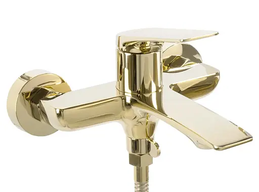 Смеситель для ванны Rea Avalon gold настенный с изливом REA-B1129 Золотой - фото 2