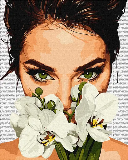 Набор для рисования по номерам "Барвиста поезія: Орхідея" Ideyka 40х50 см КНО8596