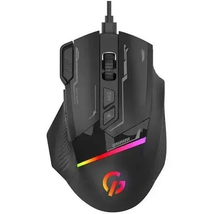 Миша GamePro GM300B чорний USB оптична сенсор Instant 725F 800-7200 dpi 8 кнопок RGB підсвічування 1.5 м - фото 1