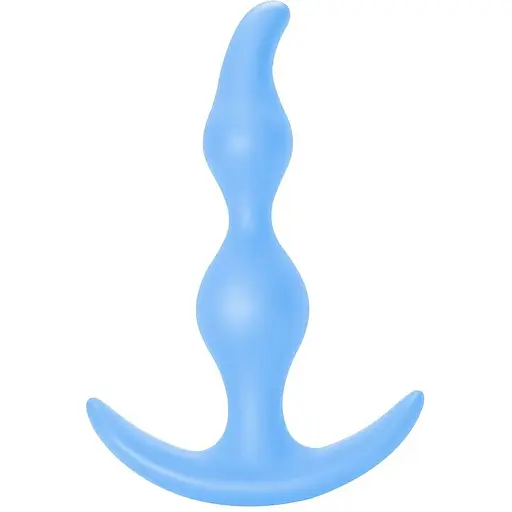 Анальна пробка Lola Games Bent Anal Plug 13 см (блакитний)