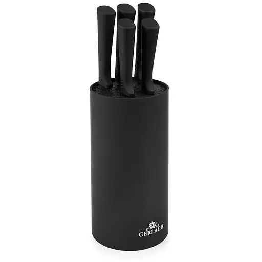 Набор из 5 кухонных ножей и подставок. Gerlach Smart Black (5901035506817)