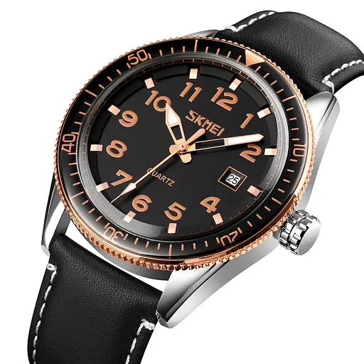 Наручний годинник чоловічий 9232LRGBK Rose-Gold Black Leather Skmei acs0029859 - фото 2