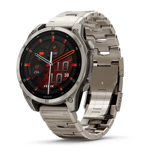 Смарт-часы Garmin Fenix ​​8 47 мм AMOLED Сапфир Титан с прорезями Titanium