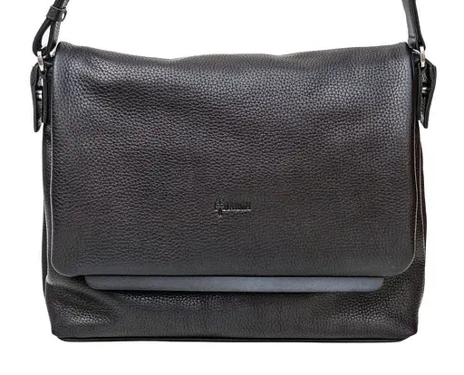 Мужская кожаная сумка Tarwa через плечо с клапаном 36х28х6 см sum0028345 - фото 2