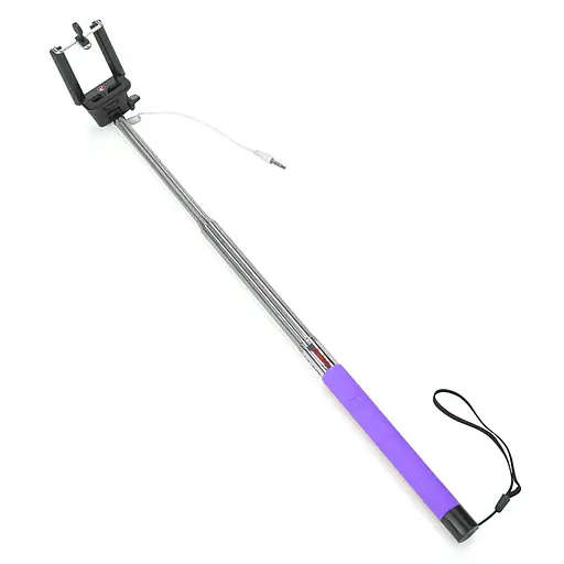 Монопод для селфі Smart селфі стик зі шнуром SS1 Purple - фото 2