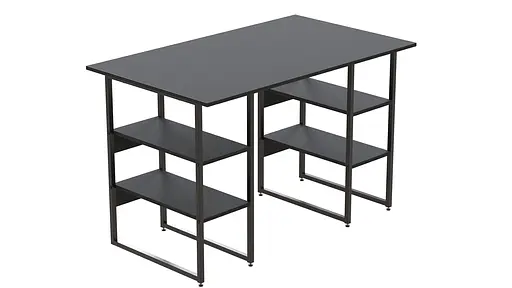 Компьютерный стол Карен 75x120x70 черный ДСП Сосна Кембра 16мм FRD-102064