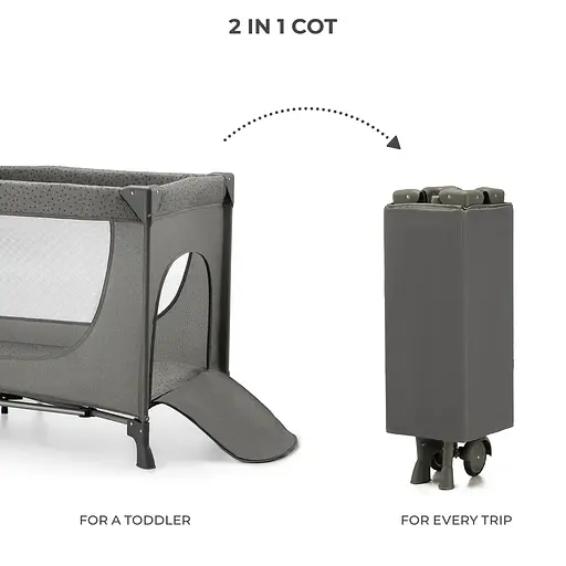 Ліжко-манеж Kinderkraft Joy 2 Dark Grey (KLJOY02DGR00000) - фото 2