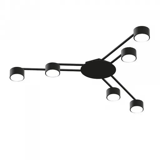 Світильник Videx під лампу 6xGX53 накладний Чорний VL-SPF21B-B - фото 2