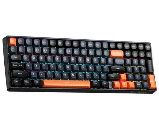 Клавиатура игровая механическая AULA S-100B Wired Brown Switch KRGD Black - фото 2