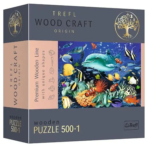 Пазл Trefl деревянный фигурный Морская жизнь 500+1 эл. (20153)