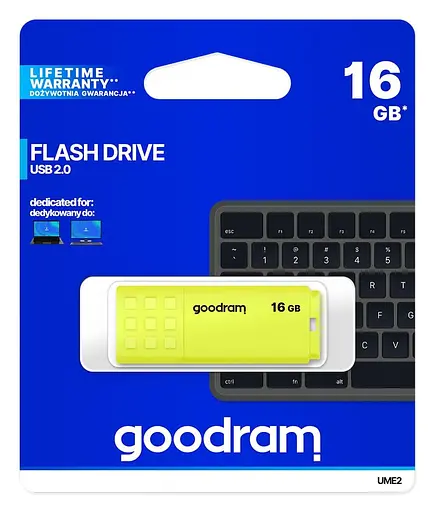 Флеш-накопичувач GoodRam USB 16GB UME2 Yellow (UME2-0160Y0R11) - фото 2