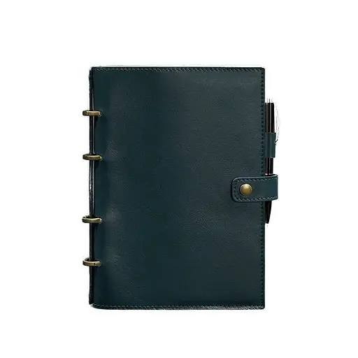 Шкіряний блокнот з датованим блоком (Софт-бук) 9.1 зелений - фото 6