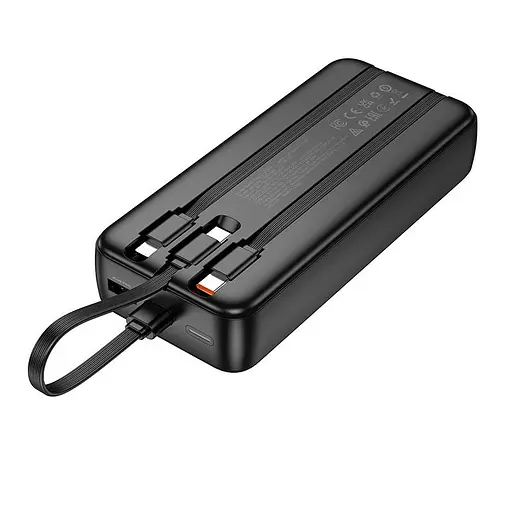 Зовнішній акумулятор Hoco J132A з кабелями 3 вбудованими 20000 mAh 22.5W - фото 3