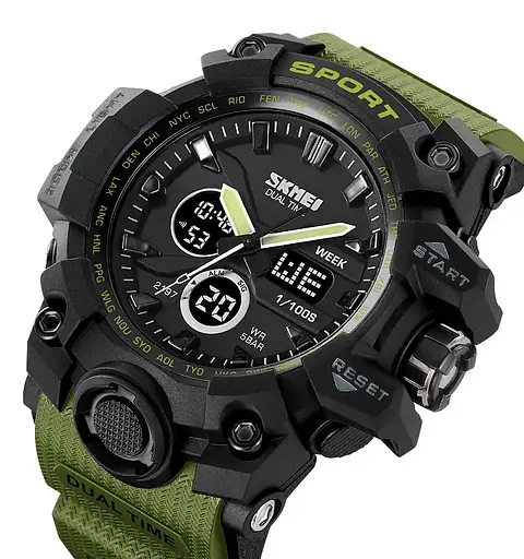 Годинник чоловічий наручний спортивний Skmei 2197 Зелений - фото 5