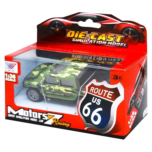 Игрушка DIY Toys Машинка военный внедорожник металлическая инерционная 1:36 в ассортименте (CJ-1479293) - фото 2