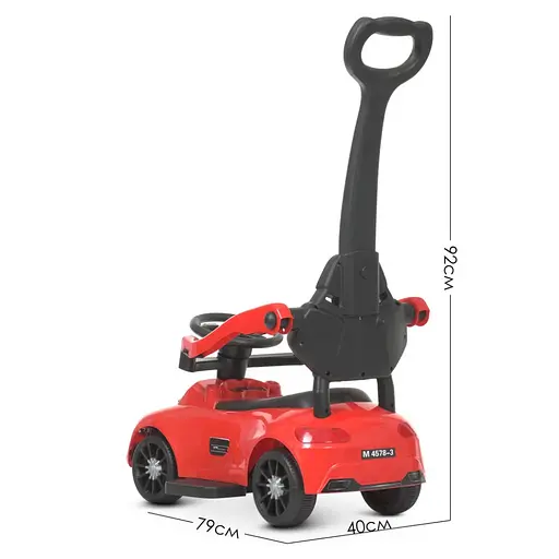 Каталка-толокар Bambi Racer M 4578-3 Красный музыкальный - фото 4