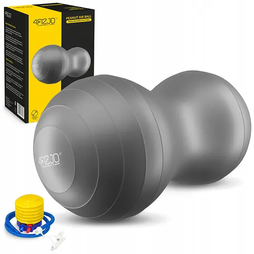 М'яч для фітнесу (арахіс) 4FIZJO Air Ball Peanut 45 x 90 см Anti-Burst Grey (P-5905973407175) - фото 2