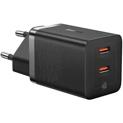 Мережевий зарядний пристрій Baseus GaN5 Pro Fast Charger C+C 40W EU чорний CCGP180101 - фото 1