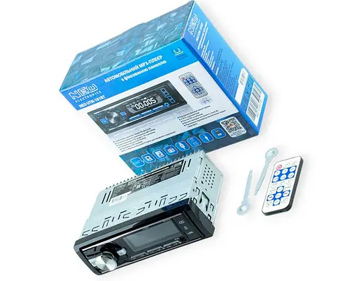 Автомобільна магнітола Neo UTN-101BT FM  USB для зарядки SD AUX MP3 WMA Bluetooth синя підсвітка магнітола в машину Чорна - фото 4