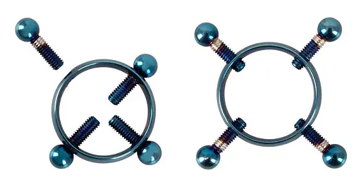 Затискачі на соски Bad Kitty Nipple Jewellery синій - фото 3
