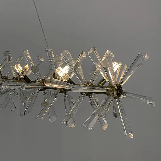 Удлиненная дизайнерская люстра с кристаллами Line.F NO 4-1000L - фото 7